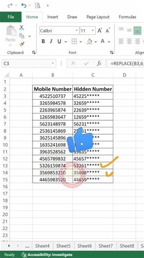 how to use replace formula in excel #excel #exceltricks #spreadsheet #excelshorts #shorts #ytshorts