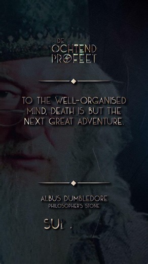 "To the well-organised mind, death is but the next..." | De Ochtendprofeet #Shorts