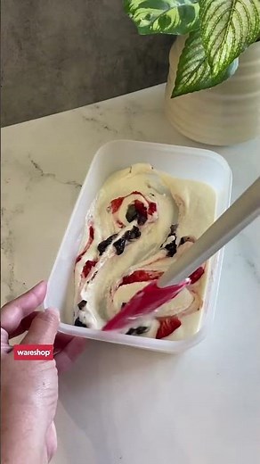 Sorvete de Queijo Cottage e Frutas Vermelhas - Turbo Chef Maxi Plus - Freezer Line Tupperware