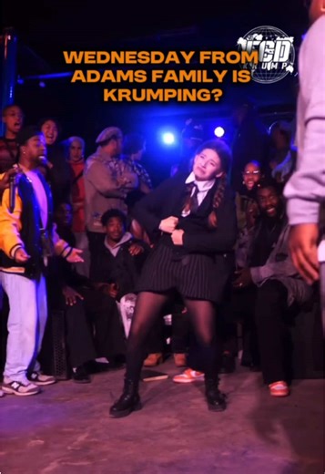 Wednesday from adams family is krumping ? ➡️ Follow @fcdkrump for more Original krump Content 📍, paris, france 🇫🇷 🏟️, krumpfest 🎥, @fcdkrump @dirty.yo #krumping #krumpdancestyle #KrumpingDanceForm #krumpingdancing #Krump