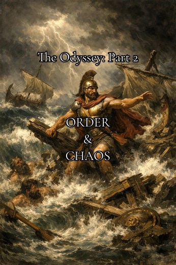 The Odyssey: Part 2 (Order & Chaos). Follow along and comment your thoughts below. #theodyssey #homer #philosophy #greatbooks #literature