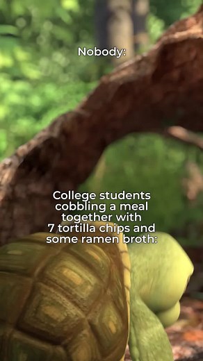 Over the Hedge Turtle Eating - A Satisfying Meal Experience