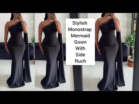How to cut a Stylish monostrap mermaid dress
