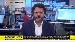 59K views · 141 reactions | According to the Office for National Statistics (ONS), between 20 and 26 July there were around 4,200 new #COVID19 infections in the community per day in England. This is up from an estimated 2,800 new cases a day the previous week. Read more here: https://trib.al/kwMw3Sk | Sky News | Facebook