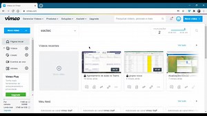 Entrar e sair da conta - VIMEO