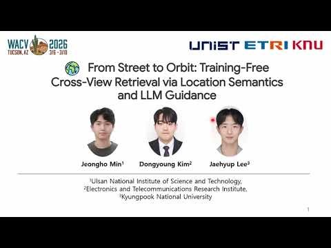 From Street to Orbit:Training-Free Cross-View Retrieval via Location Semantics and LLM Guidance WACV
