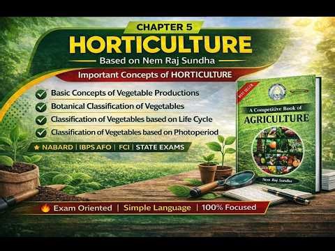 Horticulture Important Concepts| Nem Raj Sundha Book Explained | IBPS AFO, NABARD, Agriculture Exams