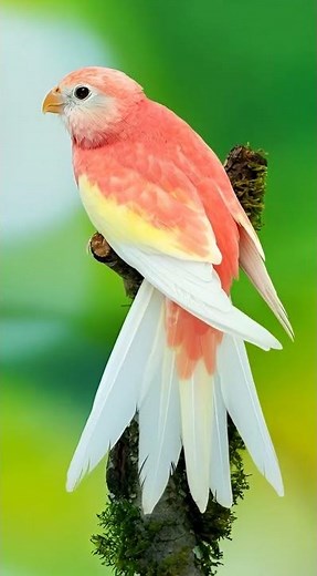 This Pink Parrot Looks Like Living Strawberry Lemonade 🦜🍓🍋 #4knature #birds #birdsong #ai