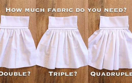 [The Stitchery生肉搬运]抽褶实验｜用几倍的布量是你喜欢的效果呢？