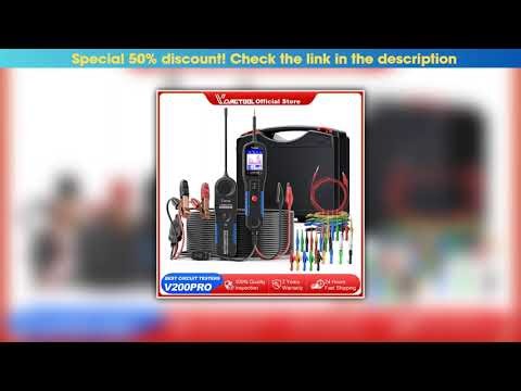 Best VDIAGTOOL V200 PRO Automotive Power Circuit Probe Tester with 30PCS Back Probe Kit 12/24V Elec