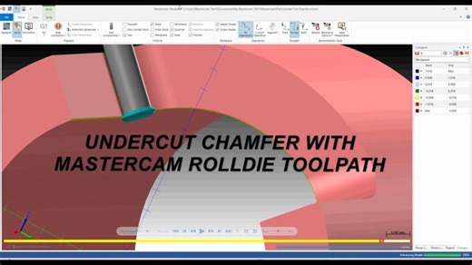 4 Axis Undercut Chamfer With Mastercam Rolldie Toolpath | Hieu Nguyen