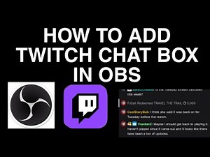How To Add Twitch Chat Box In OBS |Easy Tutorial