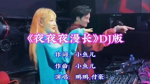 劲爆DJ舞曲《夜夜夜漫长》鹏鹏、付豪演唱，车载音乐