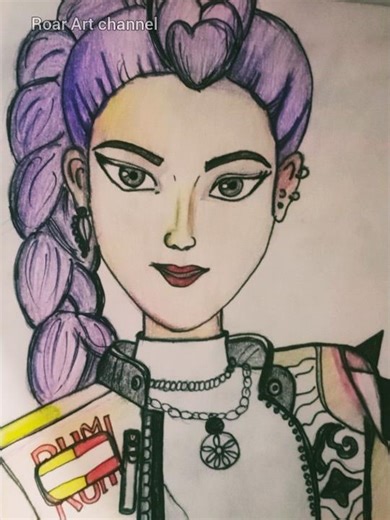 Rumi, K pop demon hunter @Roar-sw3vo #art #drawing