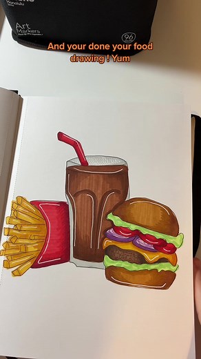 Drawing Food with Ohuhu Markers Tutorial