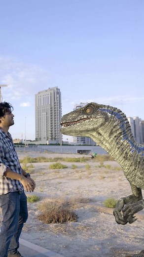 Unexpected Encounter with a Blue Velociraptor