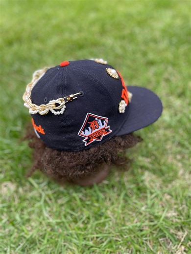 Detroit Tigers Cap With Hand Embellishments - Etsy