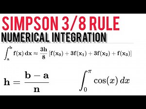 Simpson 3/8 Rule Numerical Methods Engineering Mathematics | Numerical Integration