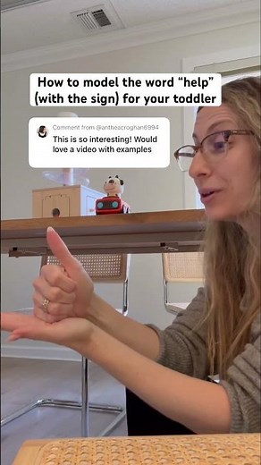 Teaching the help sign to a toddler #speechtherapist #parenthack