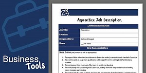 Apprentice Job Description and Person Specification for Private Early Years Settings
