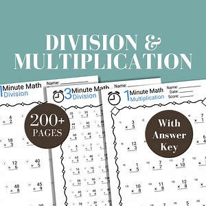 Time Division Drill Worksheet Fourth Grade Multiplication Drill Worksheet Speed Division Math Bundle Sheet 5th Grade Division Test Math 3rd - Etsy