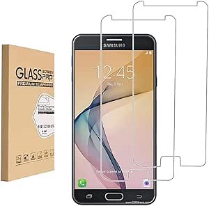 Screen Protector for Samsung Galaxy J7 2017 /J7 Prime J7 Sky Pro/SM-J727A J727U J727T Tempered Glass Protective Film HD Case Friendly Easy Installation Anti Scratch Bubble Free，9H Hardness(2 pcs)
