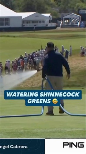 Shinnecock Greens Already Being Watered 😅