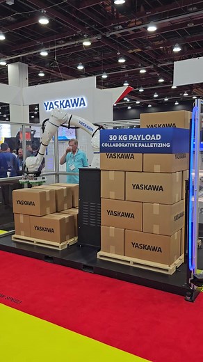 11K views · 140 reactions | HC30PL Cobot Palletizing Demo, Automate 2023 | Yaskawa Motoman | Facebook