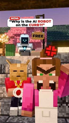 My Mom Loves The AI Robot More Than Me?! 🤖❓ #minecraft #animation