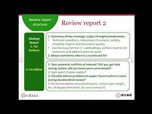 How To Write a Peer Review Report (Part 2 of 5): Structure