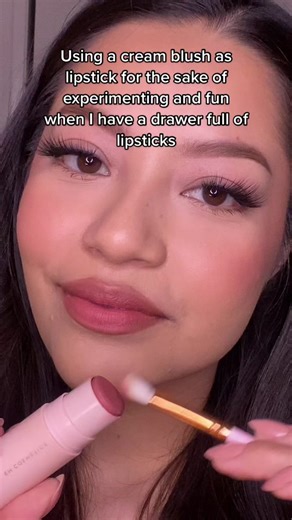 Creative Makeup Hack: DIY Cream Blush Lipstick Tutorial