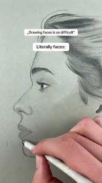 How to Draw A Face From Sideprofile #howtodraw #drawingtutorial #pencildrawing