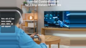 3.5mm Aux Extension Cable 6FT Auxiliary Male to Female Headphone Jack Audio Extension Cable with Microphone Aux Cord Extender Splitter Adapter for Headset iPhone iPad Smartphones Tablets Media Players