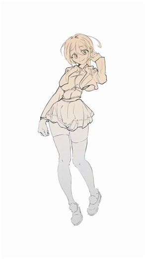 Anime Style Character Drawing Process | Digital Art Sketch