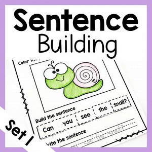 Sentence Building Worksheets Set 1 Sentence Writing 1st Grade Activities