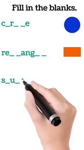 shapes Name |shapes name fill in the blanks #shapes #shorts