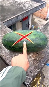 Experiment: will a watermelon explode if it rolls off a tall building? 💥🍉#shorts