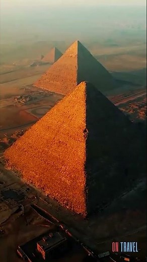 🌅 Egypt’s Pyramids at Sunrise | Bird’s-Eye View Wonder 🏜️
