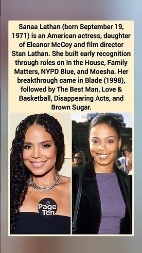 Sanaa Lathan’s iconic roles still shine today #sanaalathan #shorts