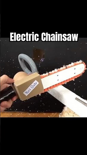 Electric ChainSaw Machine in the Miniature with Dcmotor #tech #shorts #electric #diy