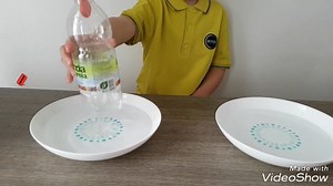 2 experimente foarte simple pentru copii 1 : Proprietatile aerului Aveti nevoie de : o sticla goala, un balon, o farfurie cu apa calda si una cu apa rece ! Mod de lucru : -se fixeaza balonul pe gatul sticlei -se introduce sticla in apa rece si apoi in apa calda pentru cateva secunde Ce observam: Cand punem sticla in apa calda balonul se umfla iar cand o punem in apa rece balonul se desumfla. Explicatia: Prin incalzire aerul din sticla si balon isi mareste volumul iar prin racire isi micsoreaza v