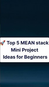 MEAN stack project ideas for beginners in 2026...#meanstack #project #programming #projectideas