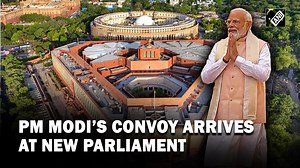 57K views · 2.7K reactions | New Parliament inauguration: Convoy of PM Modi arrives at new Parliament building #NarendraModi #NewParliamentBuilding #NewParliamentInauguration #sengol | Asian News International (ANI) | Facebook