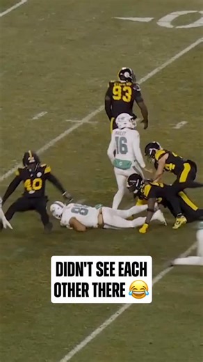 No hard feelings between these two after this 😅 MIAvsPIT on ESPN/ABC Stream on #NFLPlus and ESPN App | NFL