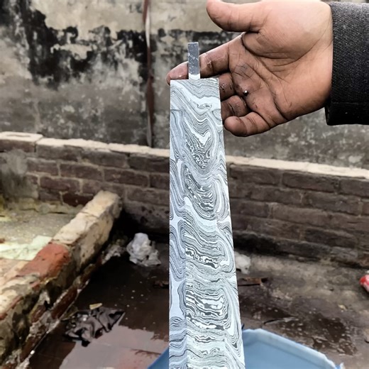 Wait for the Pattern… Damascus Steel Magic !!! #shorts