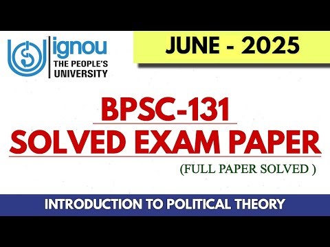 BPSC 131 Solved Question Paper June 2025 | Full Solution