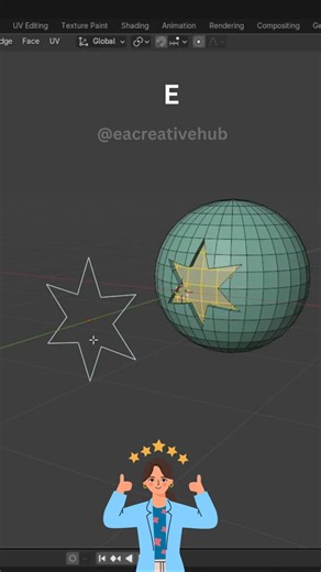 Blender Knife Project Trick! #blender #3d #cgi #tutorial #reels #shorts