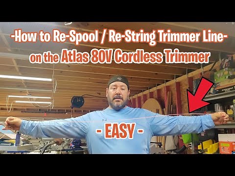 Atlas 80V Trimmer How To Re-String Re-Spool New Line