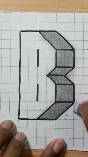 Simple 3d Drawing Letter B / How To Draw Easy Art For Beginners