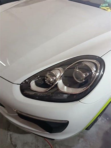 Headlights with polymer applied to a Porsche #automobile #autopaint #diy #porsche